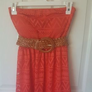 Strapless Summer Dress w/ Belt